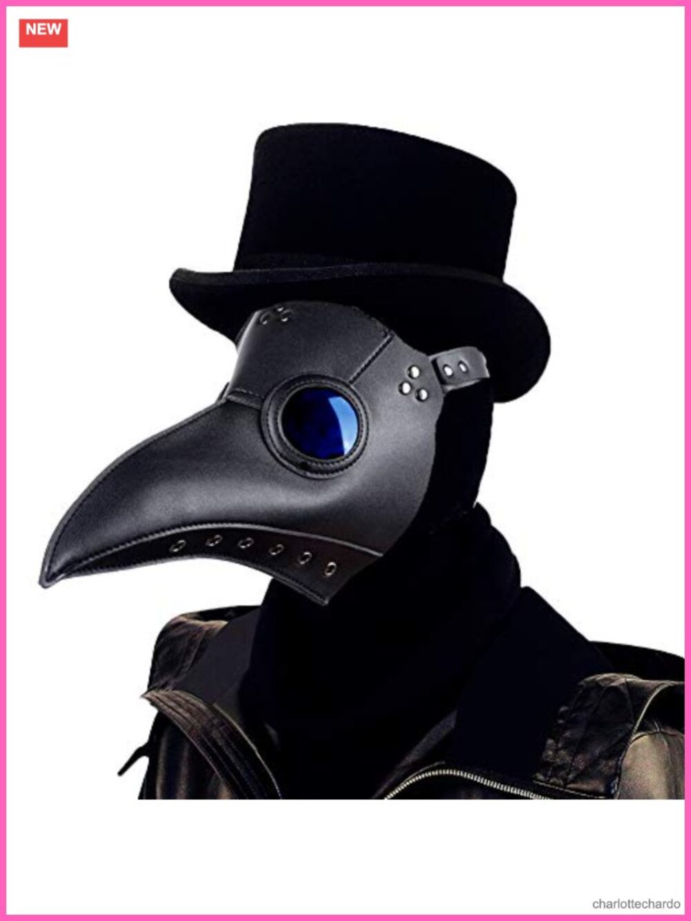 Leather Plague Doctor Mask Steampunk Cosplay Bird Beak Raven